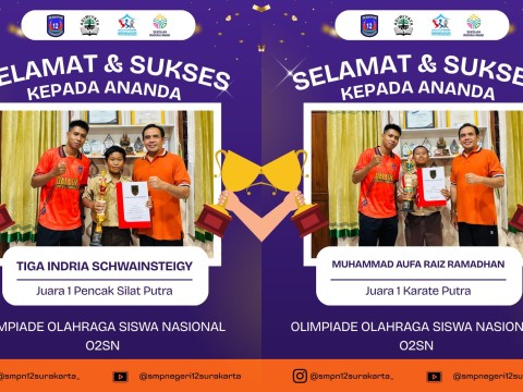Selamat untuk perolehan Juara 1 Karate dan Pencak Silat